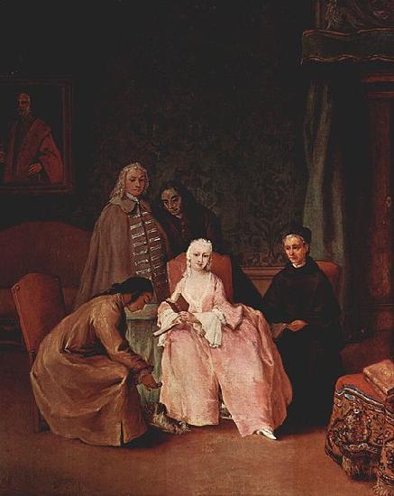 Pietro Longhi Besuch bei einer Dame oil painting picture